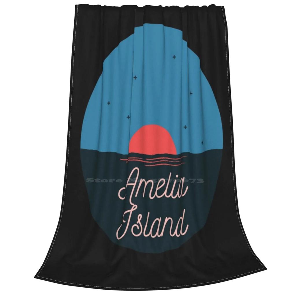 Amelia Island , Florida Blanket Soft Warm Travel Portable Blanket Amelia Island Florida Fernandina Beach Amelia City