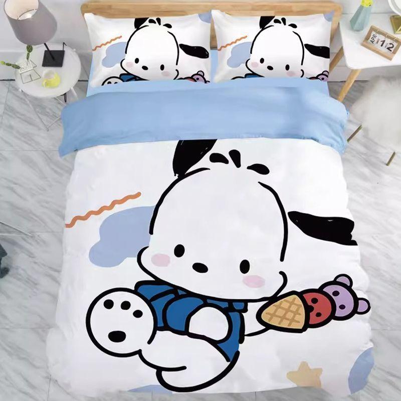 Pochacco Colorful Bedding Sets 3D Print Comforter Cover Bed Cover Duvet Cover Pillow Case 2-3 Pieces Sets Kids Adult Size
