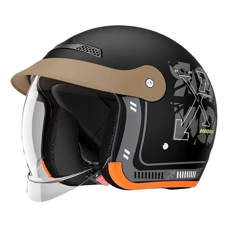 GB 3C Certified Electric Vehicle Helmet for Men & Women: Winter, Rainproof, Fogproof, Warm with Push-Type Lens