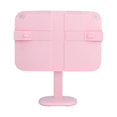 Lifting Reading Rack Adjustable Height Lightweight Portable Plastic Pink Book Stand for Kids Reading Painting