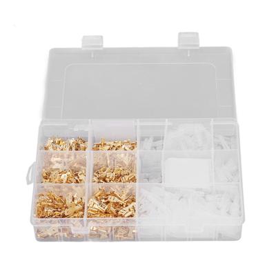 900 Pcs Set Male Female Spade Terminal 2.8mm 4.8mm 6.3mm Insulated Wire Crimp Connectors with Insulating Sleeves Kit