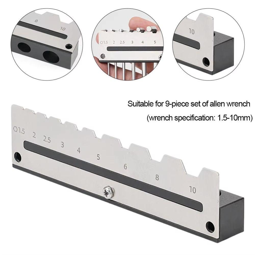 Wall-mounted Hex Key Organizer Holder Durable Household Tool Organizer Hexagonal Wrench Storage Rack Hex Key Rack