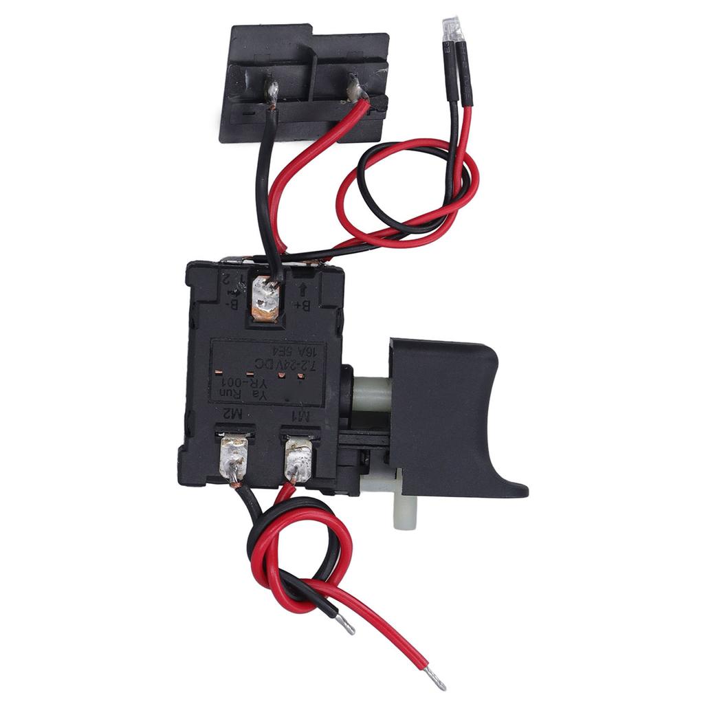 Cordless Drill Trigger Switch Speed Control Replacement CW CCW Adjustable with Small Light for Da Yi 12V Machine 7.2~24VDC 16A