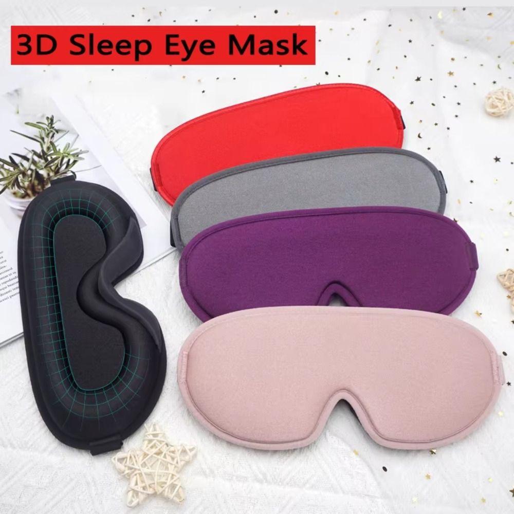 Comfy Material Sleep Mask Padded Design Blockout Light Eye Mask 3D Ice Silk Eye Mask  Relax Aid