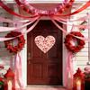 Valentines Day Wall Ornament Paper Door Hanger with Rope Home Office Decoration Decorative Holiday Present