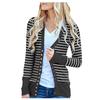 Moda damska Casualowe paski z długimi rękawami Cardigan Jacket Tops