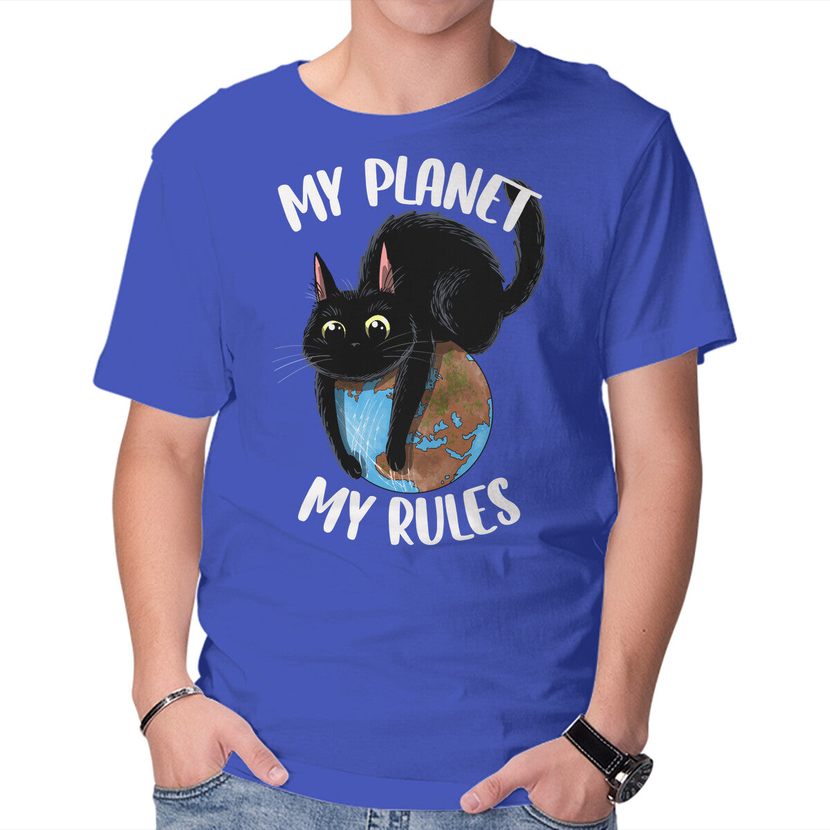 Unisex Crew Neck T-Shirt My Rules Graphic Short Sleeve Casual Tee L
