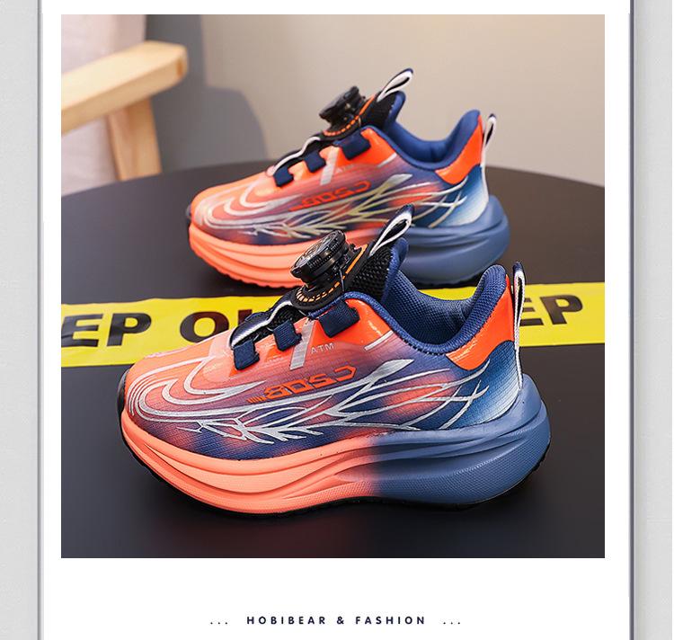 Boys' Mesh Dial Running Shoes - 2025 Spring New Arrival, Casual Sports Sneakers for Middle and Big Kids