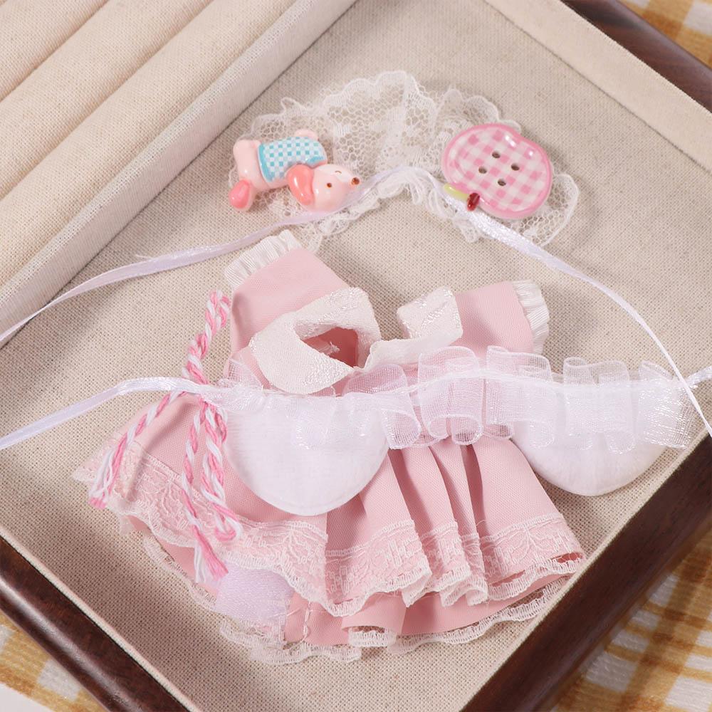 Cat Ear 10cm Cotton Doll Clothes Cute Dress Doll Dress Up Set Doll Clothes Outfit  Children's Gift