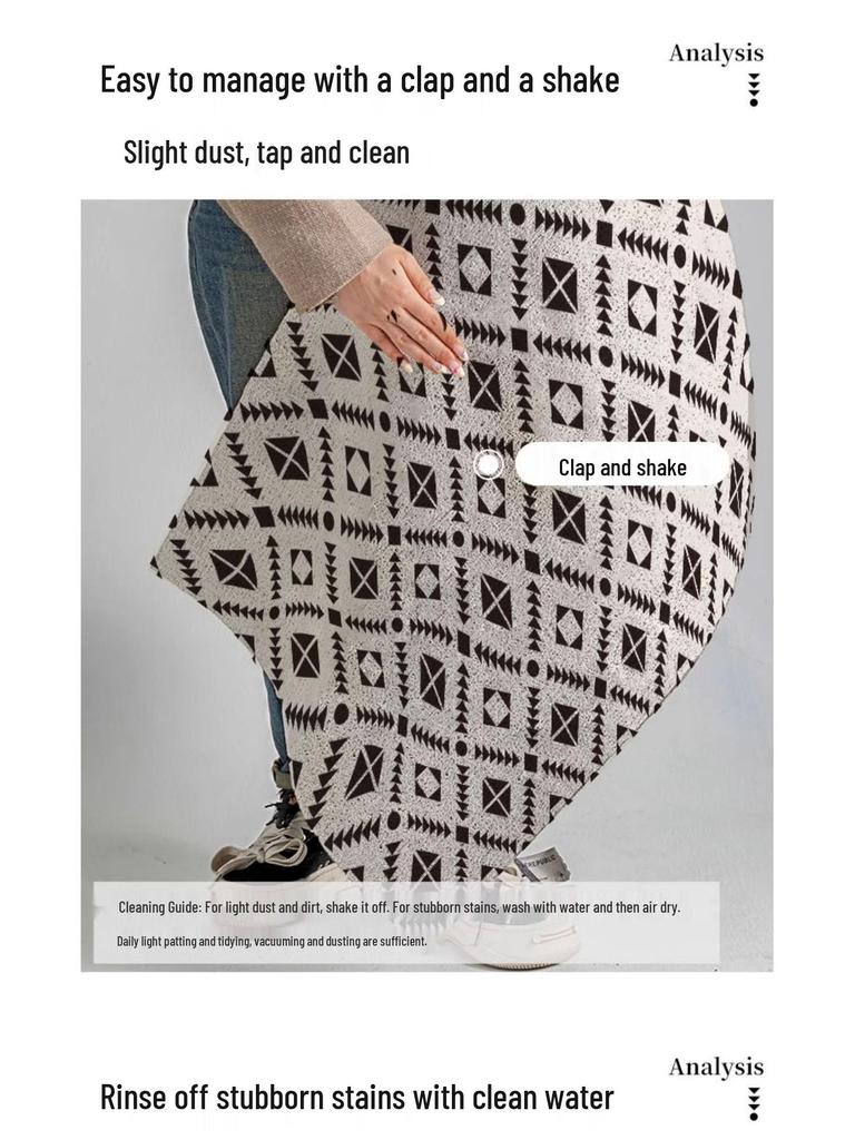 Geometric Entry Door Mat Silk Coil, Non-Slip, Wear-Resistant, Easy To Clean & Cut To Size
