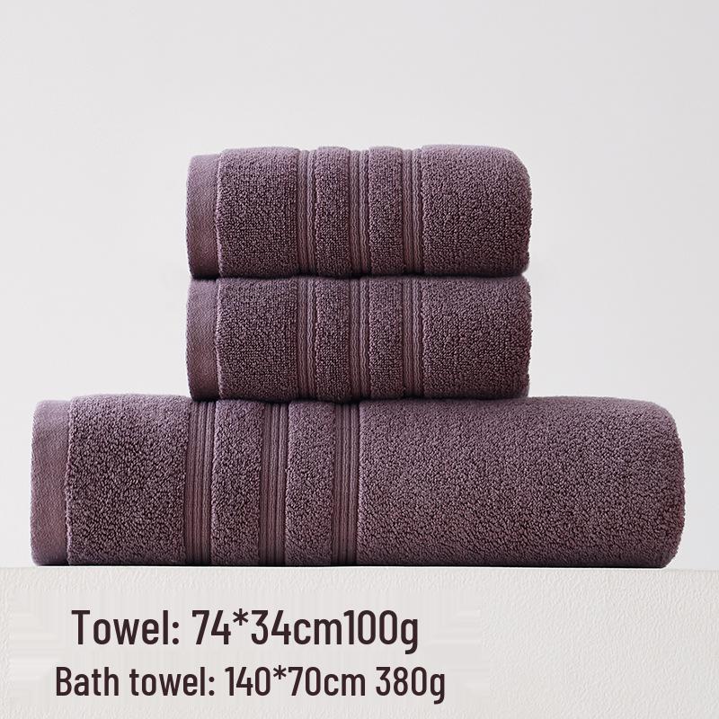 All-Cotton Luxury Bath Towel Gift Set - Thick, High-Grade, Solid Colors