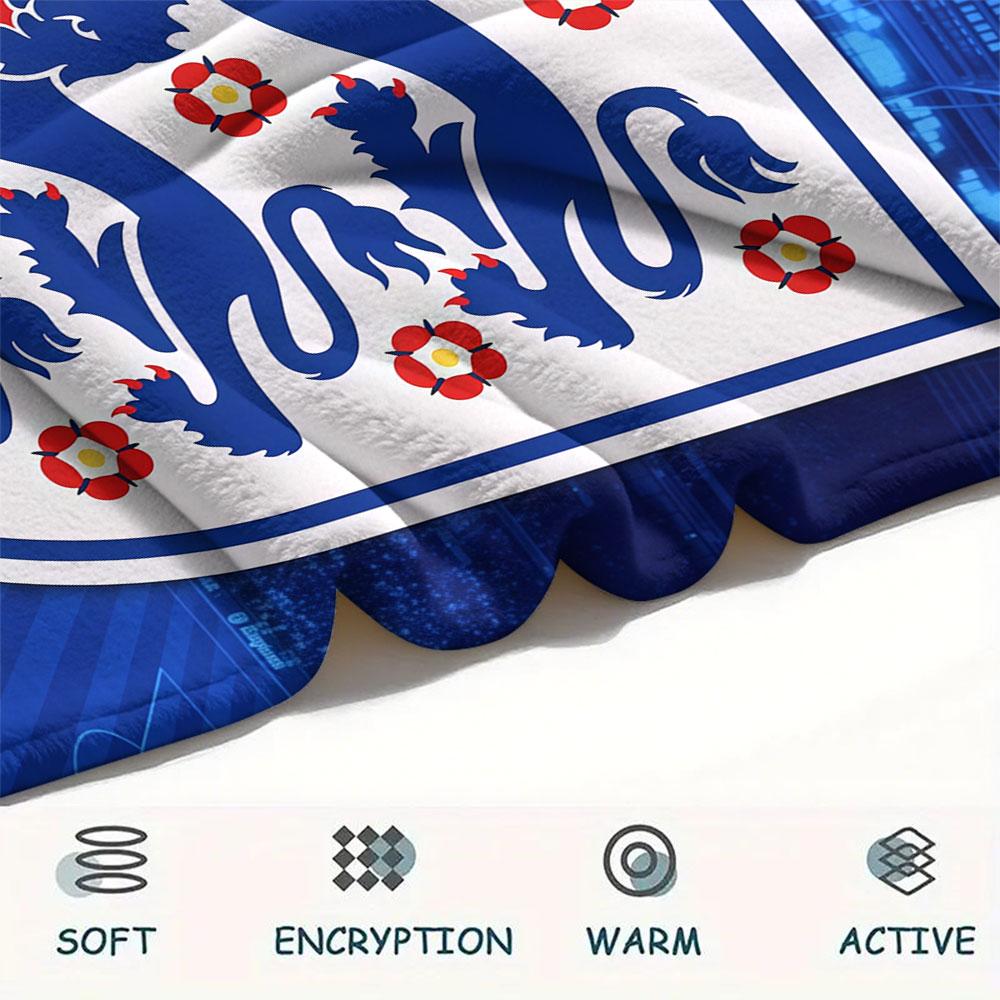 England football Printed Flannel Blanket, soft throw for bedroom sofa, washable,soccer fan merchandise, great gift.