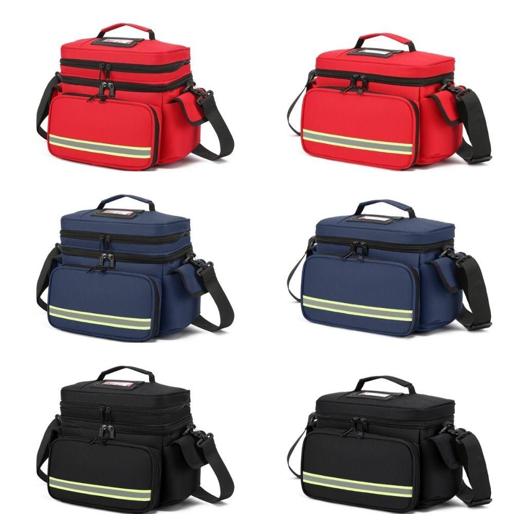 Empty Double Layer Medicine Bag Emergency Rescue First Responder Organizer  Home