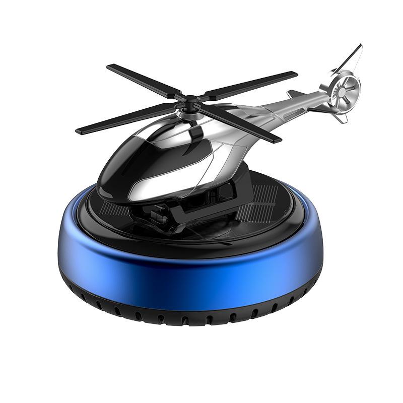 Intelligent Rotating Helicopter Solar Car Air Freshener Ornament
