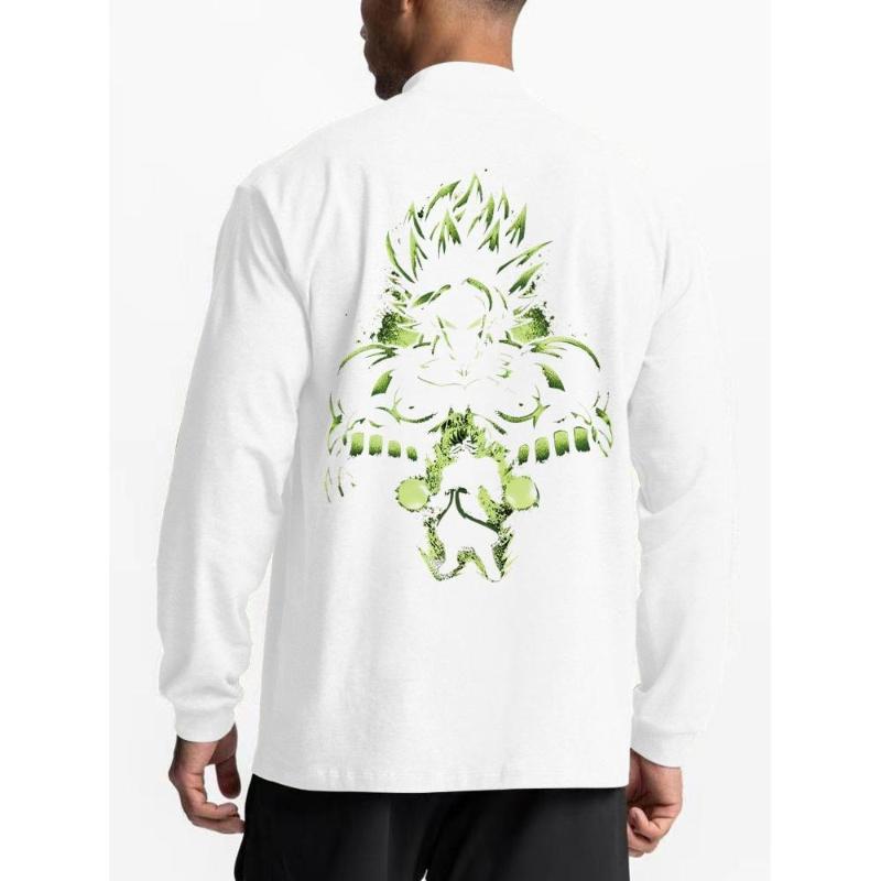 

Мужская футболка с длинным рукавом «Жемчуг дракона», смесовый модал на флисовой подкладке, однотонный лесной зеленый, слой для холодной погоды для улицы XXL чёрный