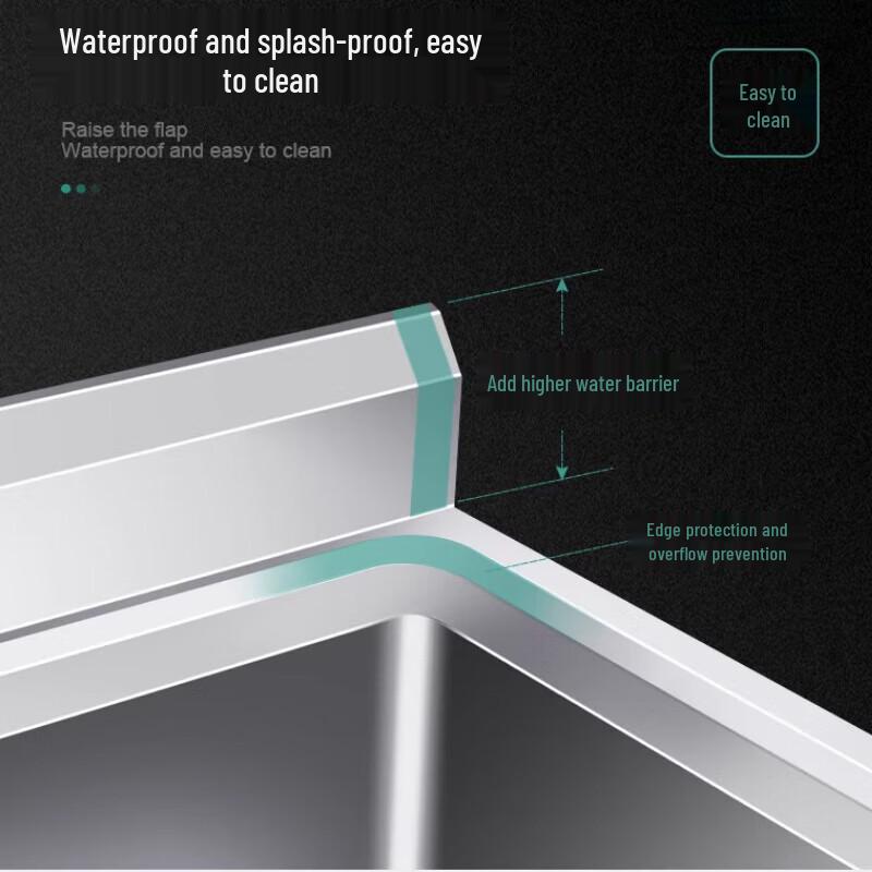 Thickened Stainless Steel Kitchen Sink with Platform