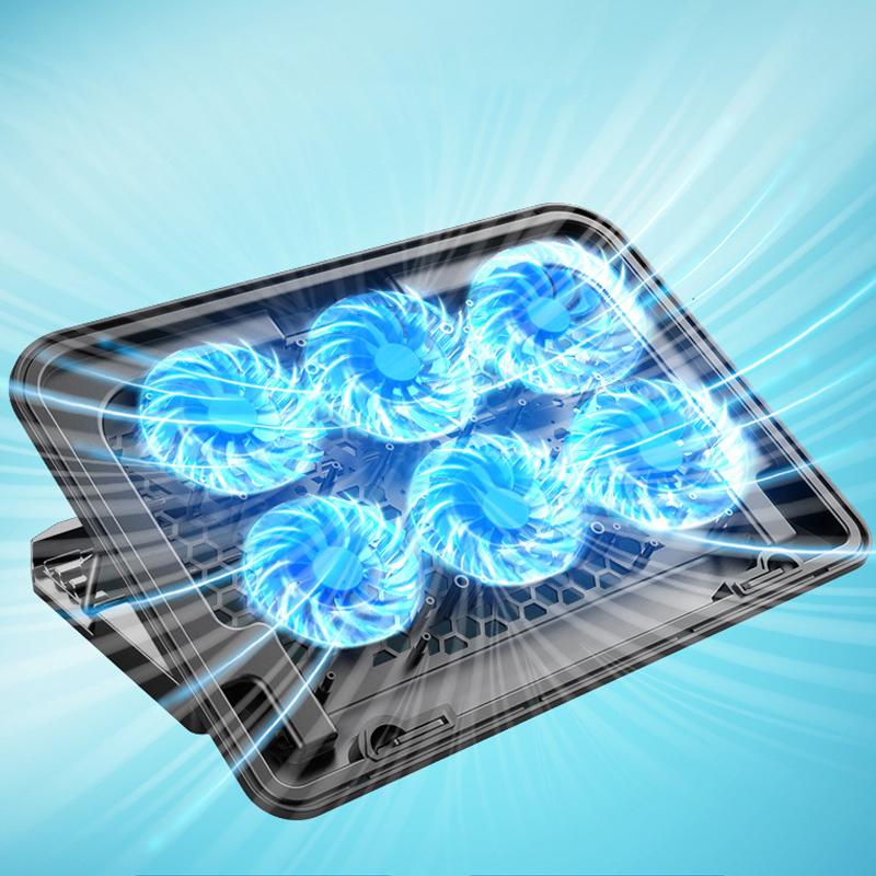 Laptop Cooling Pad Five Level Angle Adjustment Quick Cooling Low Noise Laptop Computer Radiator