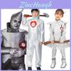 Encantador Disfraz Cosplay del Hombre de Hojalata de El Mago de Oz Para Adultos y Niños en Plateado