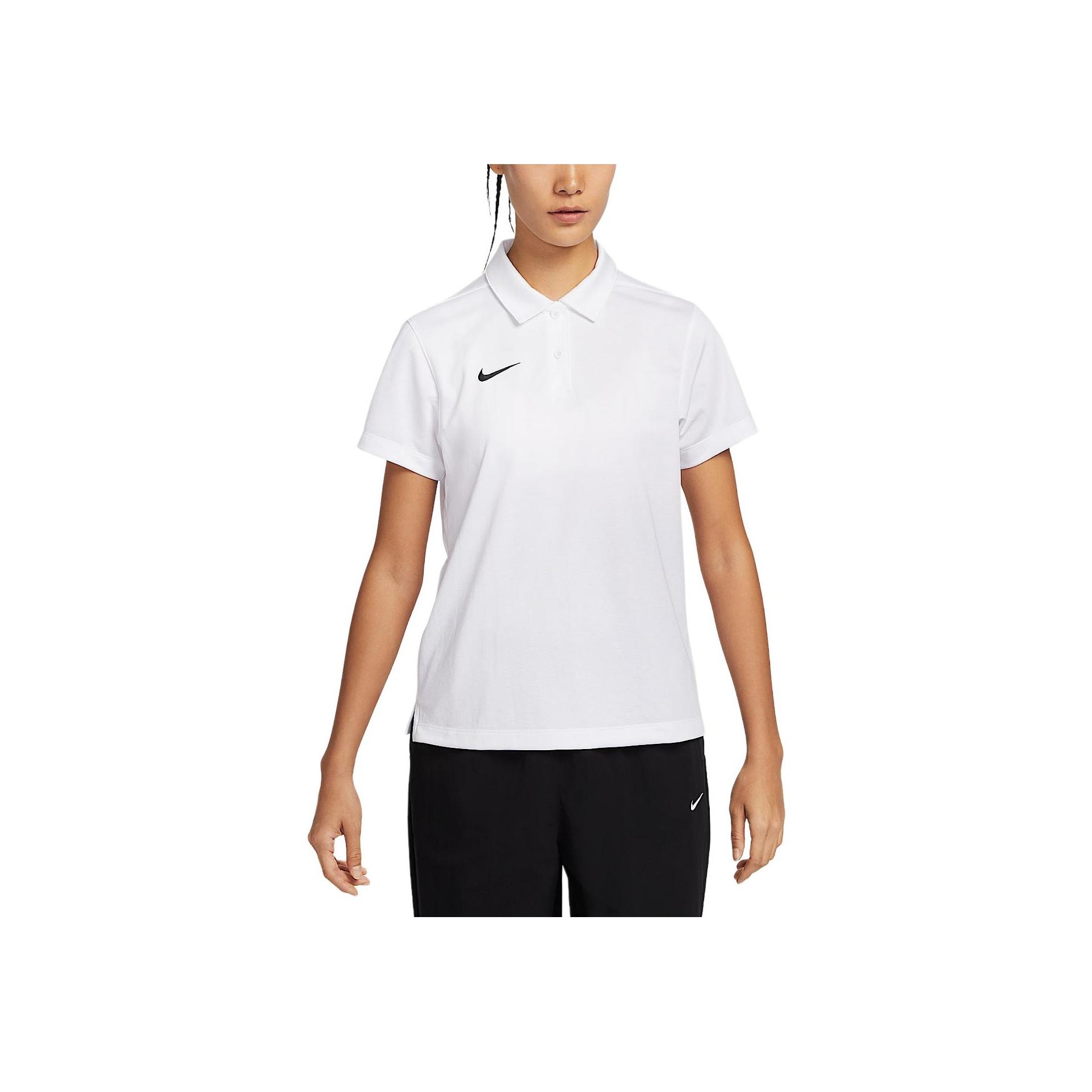 

Nike Dri-Fit Fashion Мягкая впитывающая пот быстросохнущая футболка с коротким рукавом для женщин, топы белого цвета IB8748-100 XL