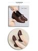 2025 Spring/Autumn Comfortable Soft Leather Chunky Heel Shoes for Women - Versatile for Middle-Aged and Elderly