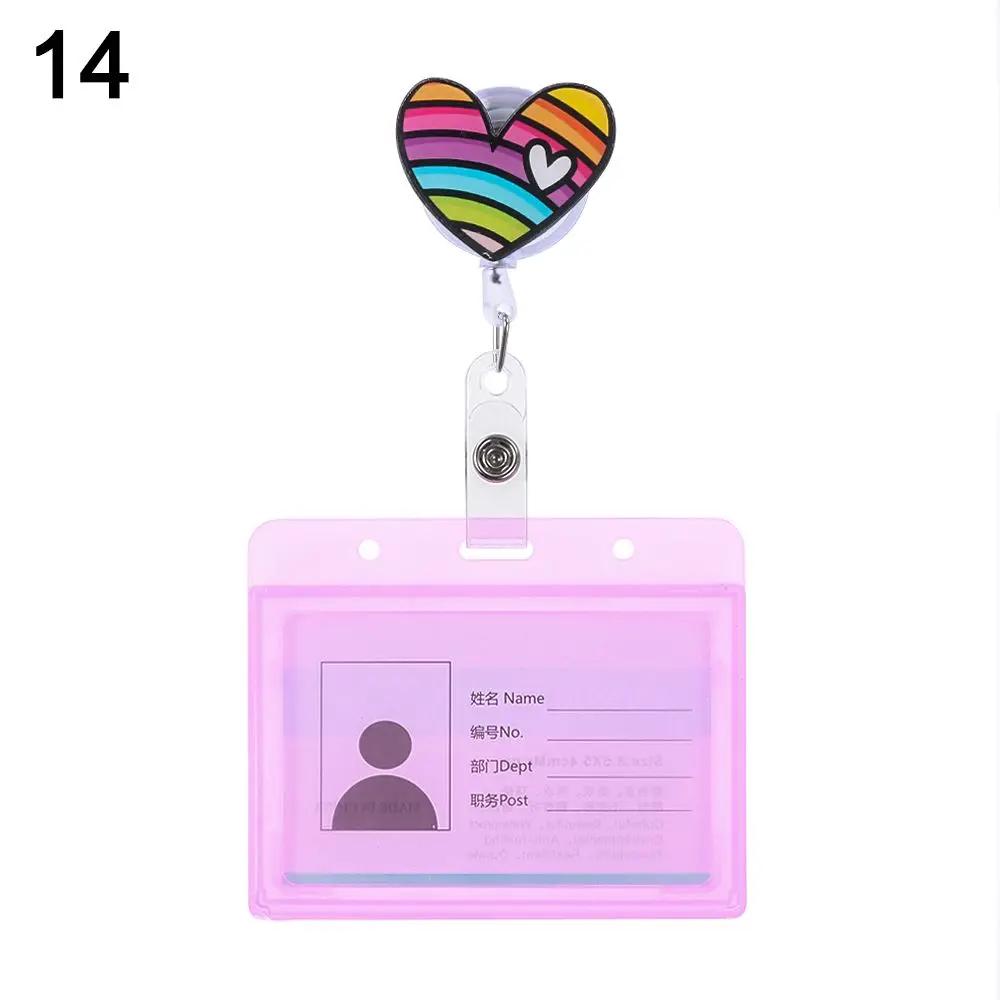 

Cute Retractable Metal Clip Name Tags ID Badge Holder with Retractable Reel Badge Holders Business Work Card