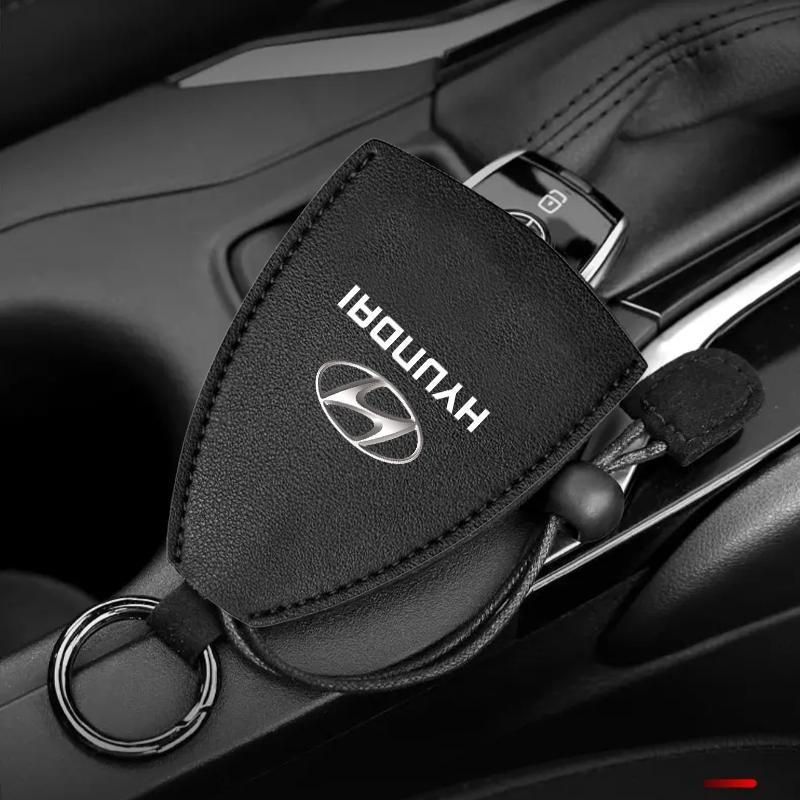 1Pcs Car Key Protection Shell Bag Car Key Case Cover Car Keychain For Hyundai Logo IX35 Bayon Kona I30 ElantraSolaris Palisade