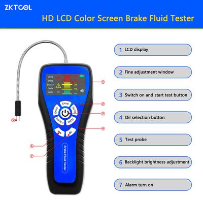 4-piece Brake Fluid Test Tool Kit New Brake Fluid Tester Brake Pad Ruler Brake Pad Detection Pen Brake Oil Pipe Joint