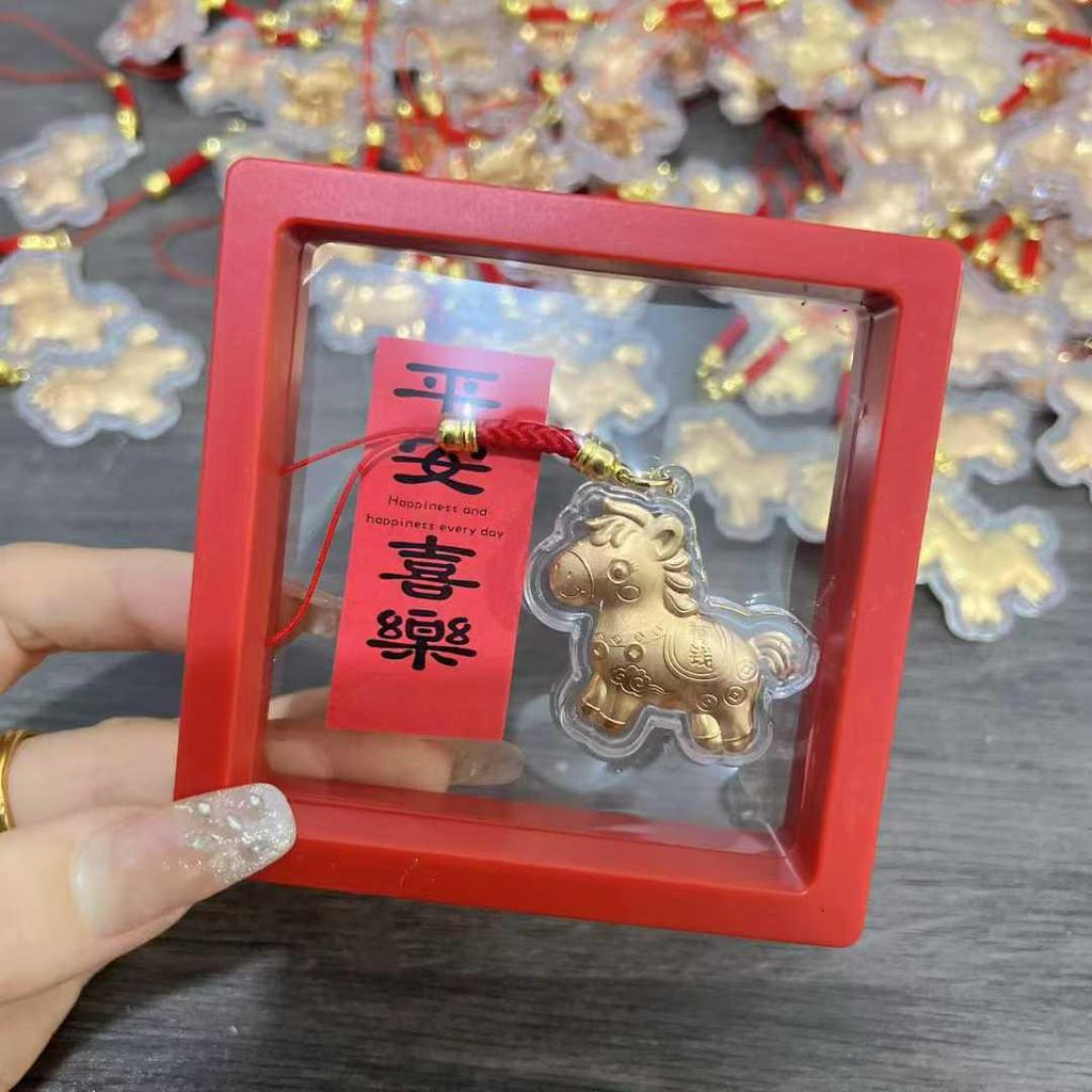 Year of the Horse Gold Pendant Lanyard - Pure 999 Gold Gift for Prosperity
