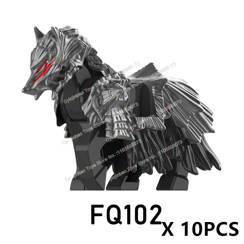 NOVÉ Kreslené Filmové Figurky Příslušenství Válečný Kůň Stavební Kostky Rytíř Těžká Zbroj Meč Zbraně Hračky pro děti dárky