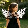 Bat Wing Costume for Kids Girls, Halloween Fairy Portable Gear Parties, Cosplay, Festivals, Stage Performance Durable Cosplay Accessory