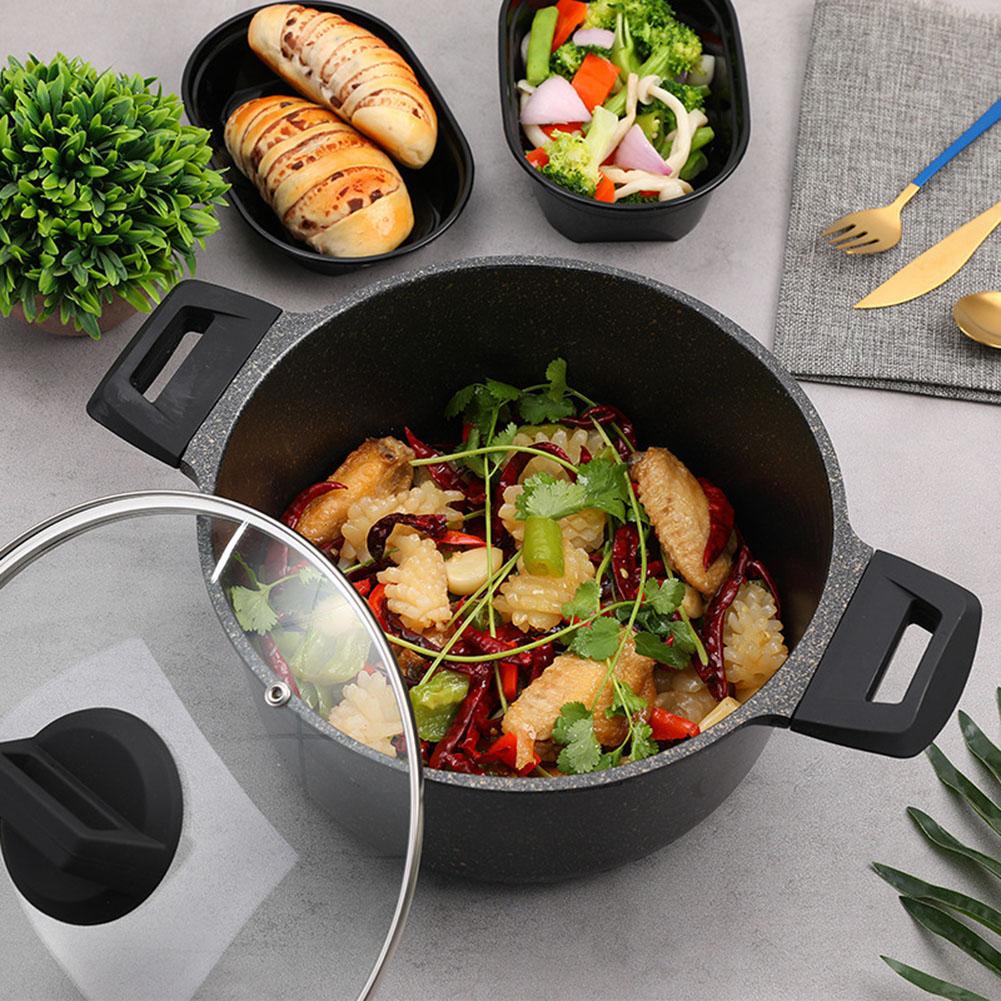 24cm Medical Stone Nonstick Soup Pot for Kitchen Induction Cooker Stewed Meat Pot