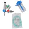 Buoy Type Oxygen Pressure Gas Regulator Inhaler G5/8" Thread O2 Pressure Reducer Oxygen Gauge Flow Meter Zinc Alloy