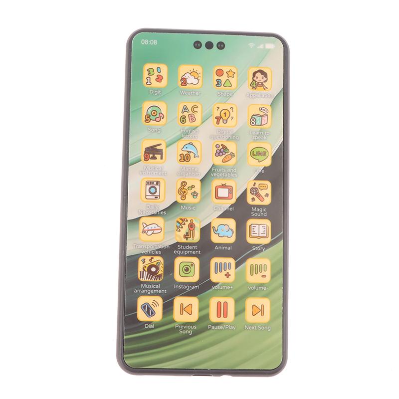 1 Satz Lernvokal Englisch Handy Vokal Requisite Modell Baby Simulation Handy Spielzeug Bildschirm Musik Frühe Lernspielzeuge