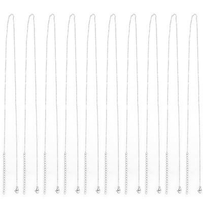 10 pezzi Catene per Collana Fai da Te Semplici alla Moda Choker in Acciaio Inossidabile per Uomo Donna Artigianato