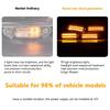 4PCS automotive universal clip LED front grille light with wiring harness and fuse upgrade buckle grille light yellow