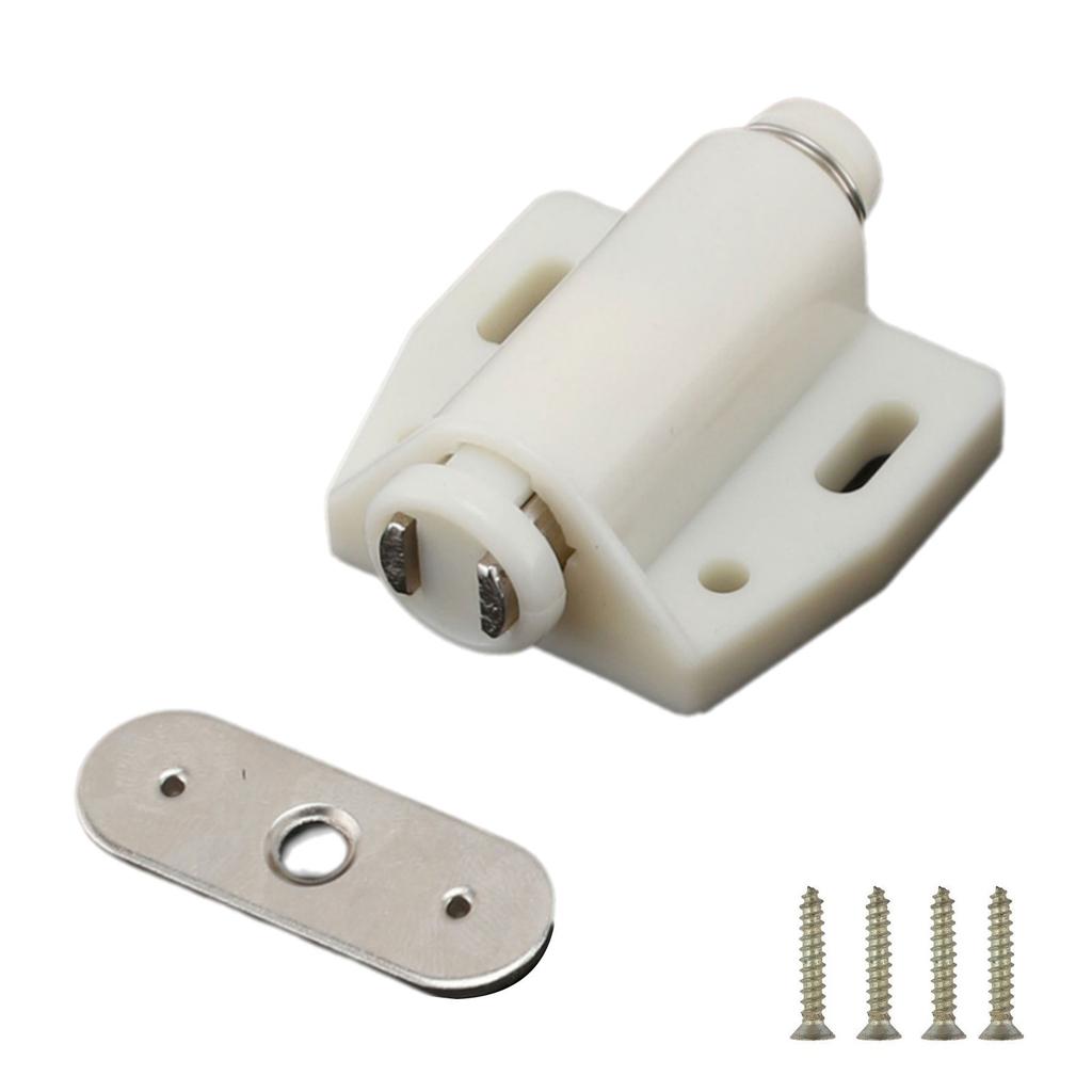 10 Pack Sturdy Stainless Steel Magnetic Push Open Door Catch Home Accessory for Cabinets Easy to Installion Latches