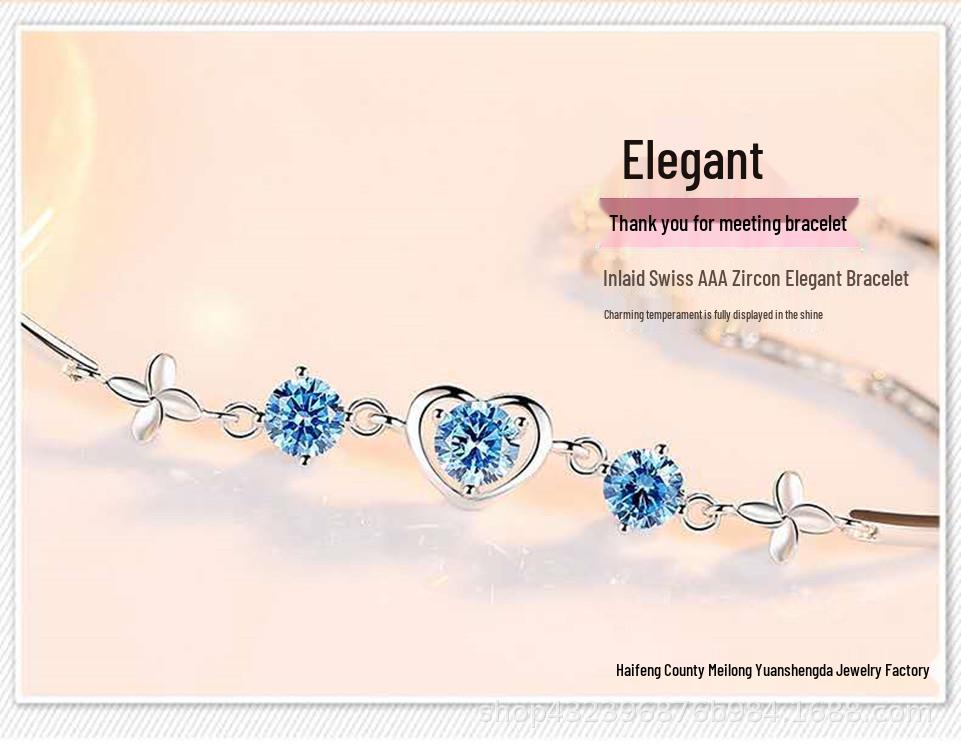Four-Leaf Clover Handmade Lucky Bracelet for Women, Simple European and American Style, Perfect for Students and Friends