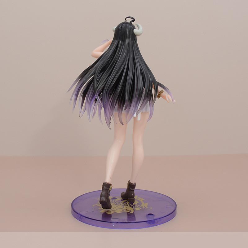 21cm Overlord Albedo Anime Figure Woolen Dress Albedo Action Figure Ainz Ooal Gown Figurine PVC Model Toys Doll Adult Collection