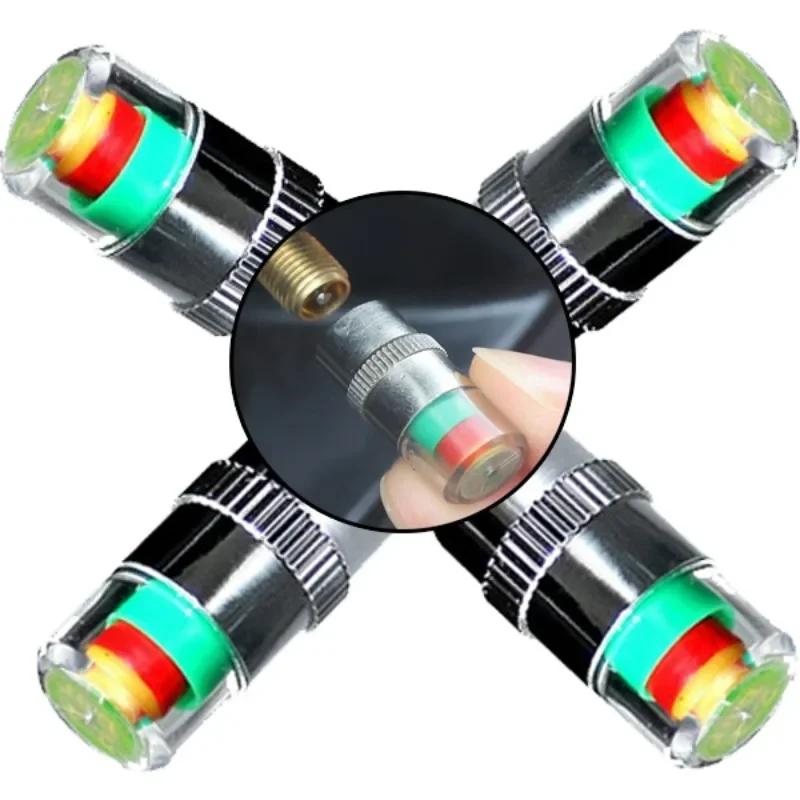 New Car Tire Pressure Indicator Tire Pressure Gauge Indicator Alert Monitoring Valve Cap Sensor External Valve Detection Tools