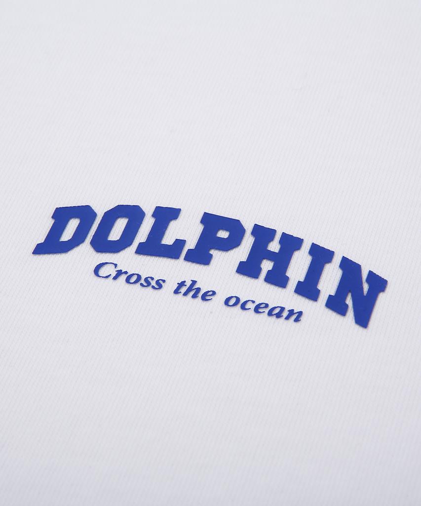 DOLPHIN WAVE APPAREL [3-Pack] Dolphin Arch Logo T-Shirt White & White & Black