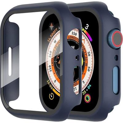 Case for Apple Watch Series 9-8-7 45mm, Full Protection with Screen Protector - Navy Blue