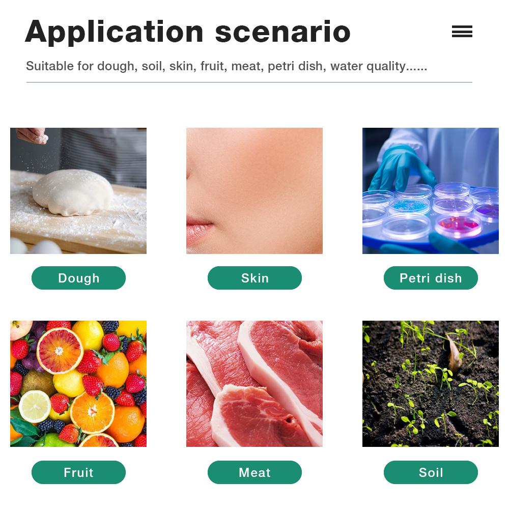 Flat Probe Digital Food PH Meter Soil PH Tester Acidity Tester for Fruits Vegetables Cheese Meat Bread Water PH Analyzer Meter