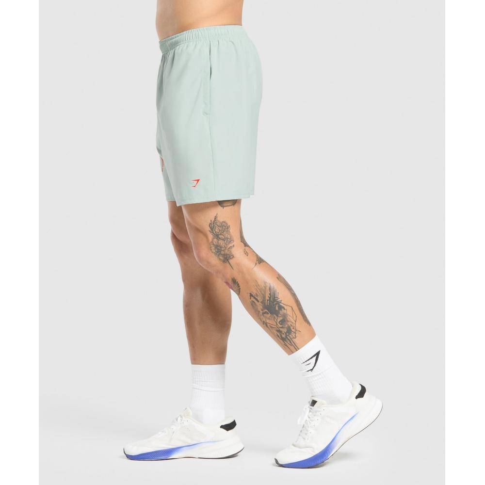 Gymshark Keep Showing Up 7  Shorts Morning Blue A2b9x Udbn