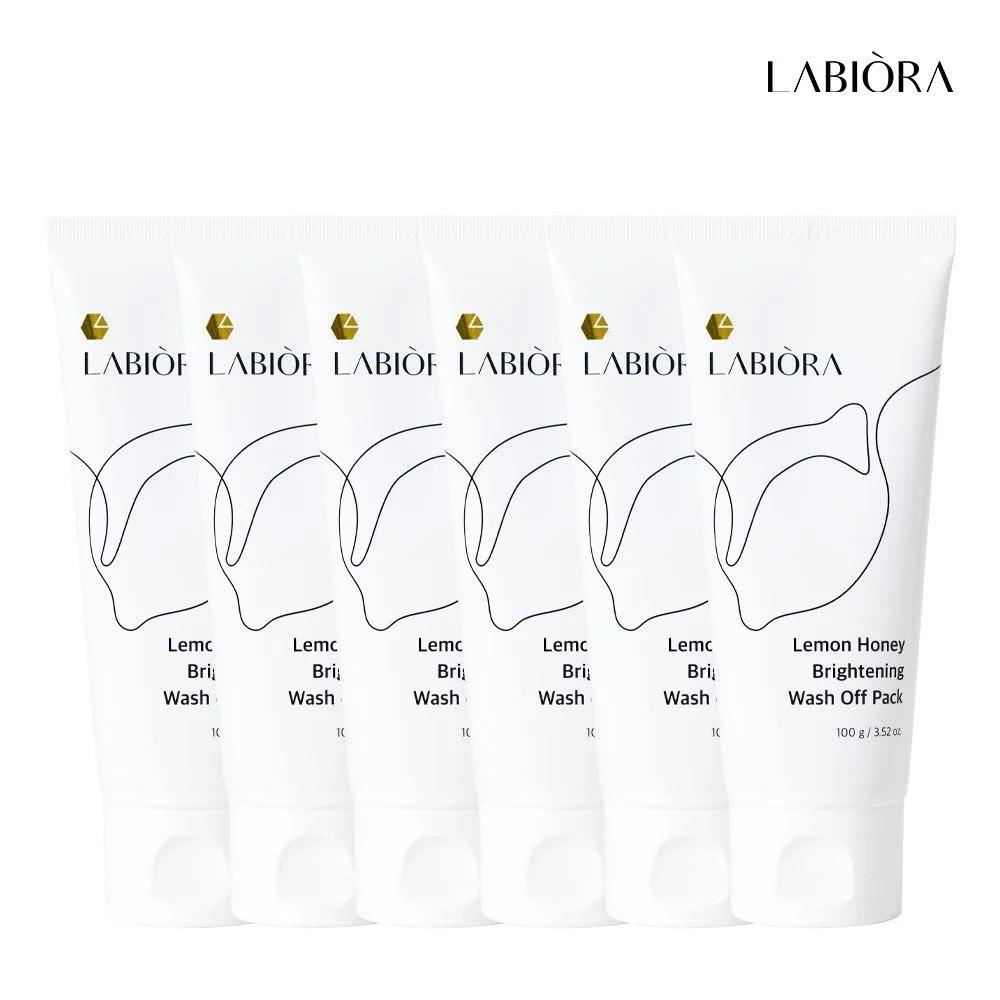 Lemon Honey Brightening Wash-Off Pack 100g x 6