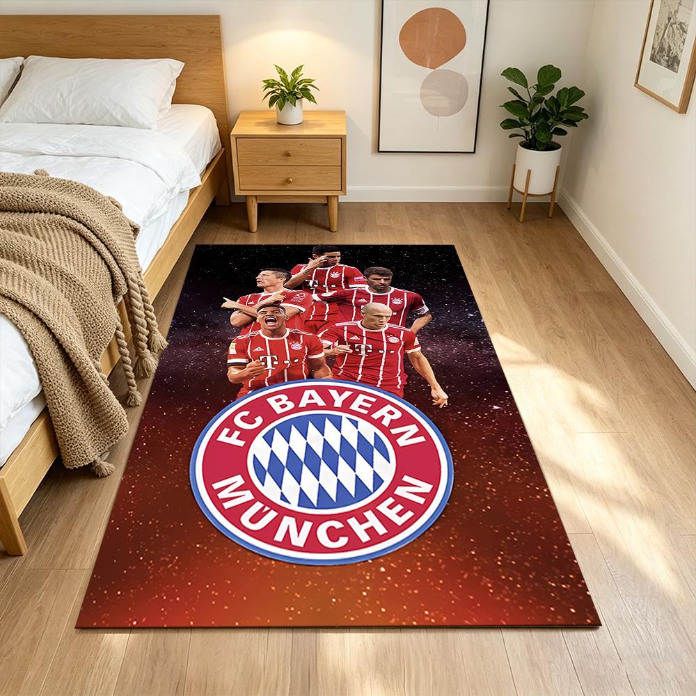 Bayern Munich Team Celebration Floor Rug Office Rug Design for Playrooms Living Rooms Hallway Kitchen Anti-slip Rug Anime Office Decor