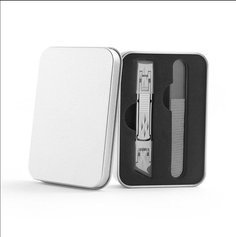 Dual-Head Foldable Stainless Steel Nail Clippers: Manicure Tool Combo