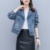 Women's Trendy Korean Denim Jacket - Casual, Loose, Slimming, Short Style for Spring and Autumn