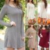 Stylish Women's Knitted Sweater Jumper Mini Dress For Cozy Winter And Autumn Wear