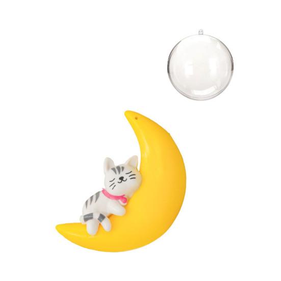 

Плавающее украшение в виде лунного медведя, милый мини лунный медведь, аксессуар для аквариума Cat