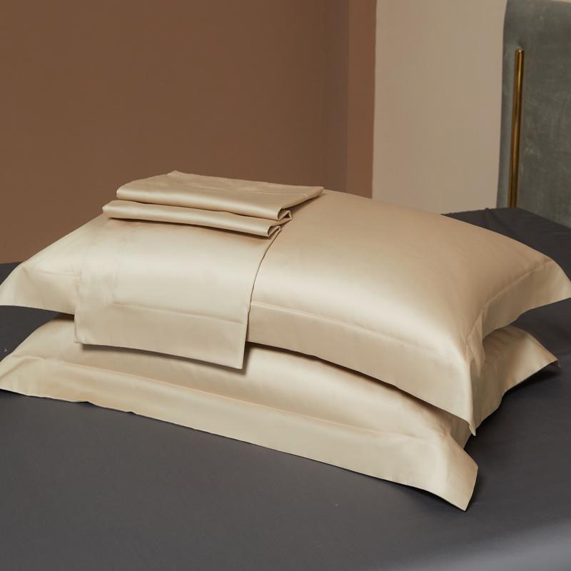 Premium Long-Staple Cotton Pillowcase Set - 100% Pure Cotton, Solid Color, 48x74cm (2-Pack)